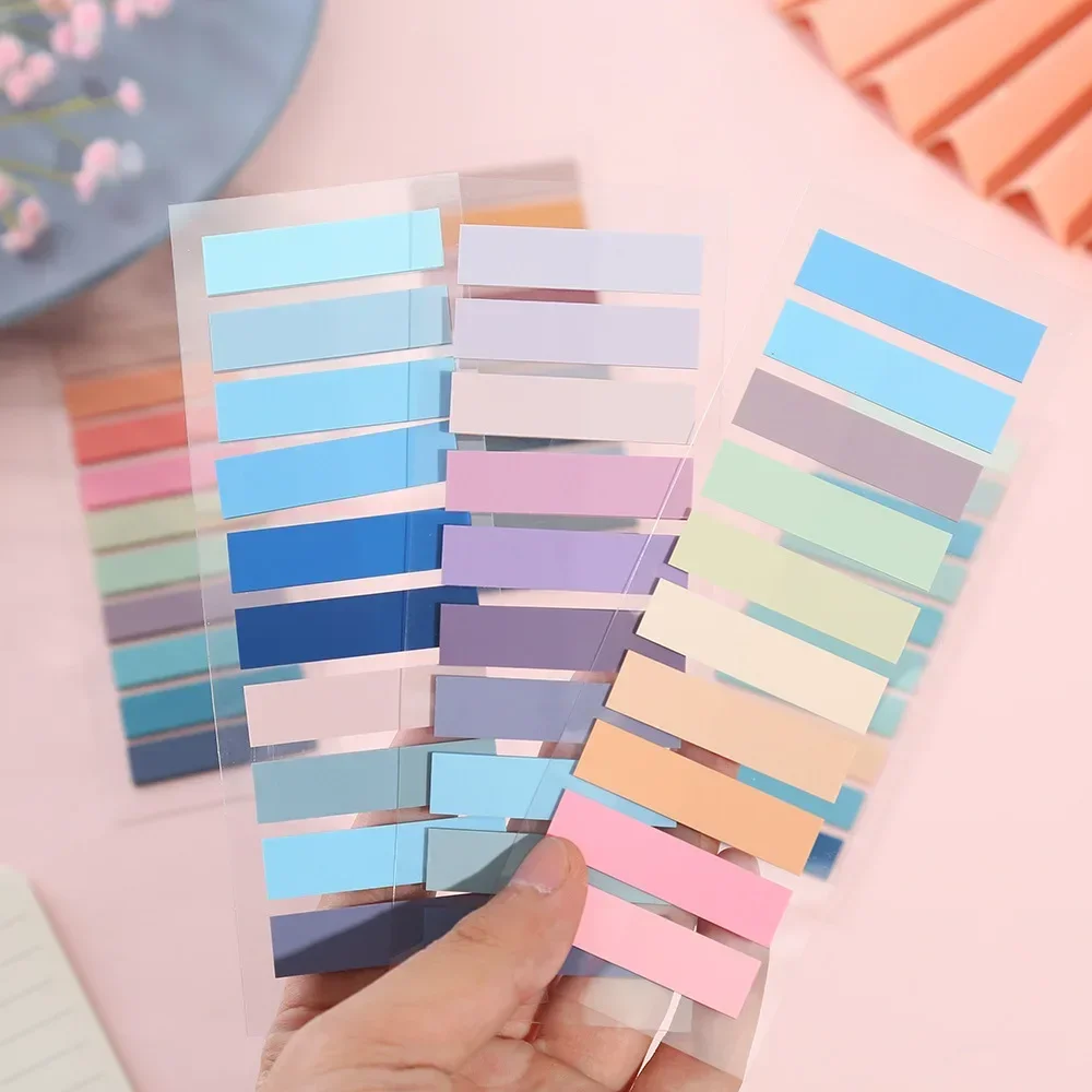 

200 Sheet Morandi Transparent Fluorescent Index Tabs PET Arrow Flags Sticky Note for Page Marker Planner Stickers Office School