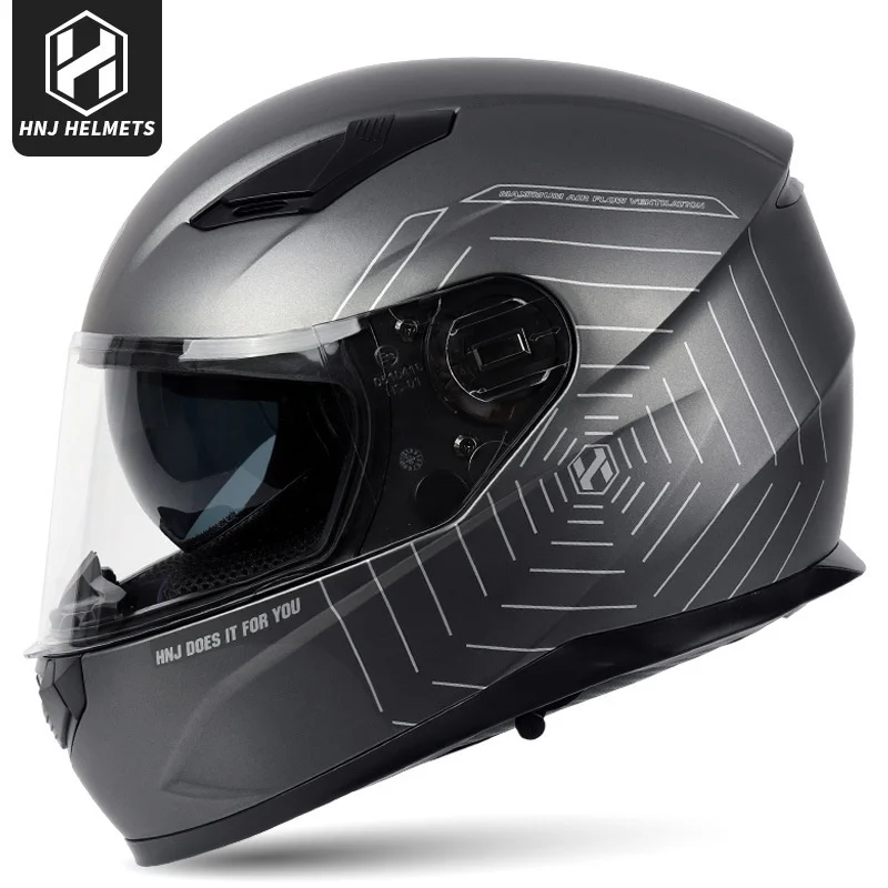 2022 DOT Approved HNJ Full Face Motorcycle Helmet Motocross Scooter Casque Hors Route Moto Casco Integral For Man