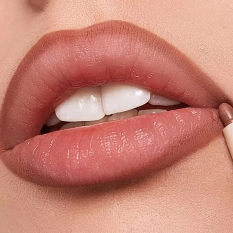 

Matte Lipstick Pen Nude Pink Matte Outline Lip Shape Lipliner Pencil Waterproof Long Lasting Non-stick Cup Lip Lipstick Pencil