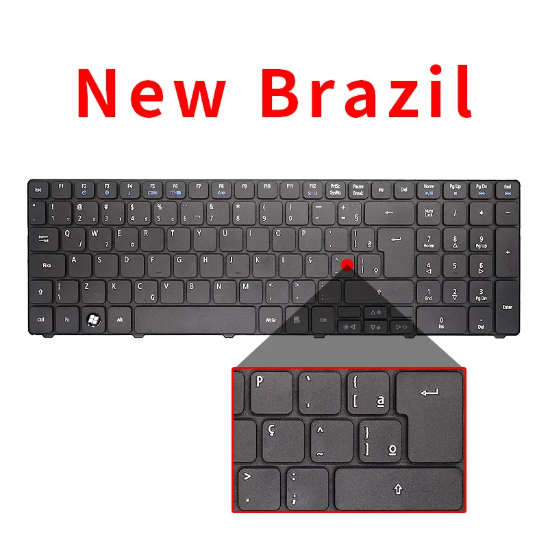 Фото Русская клавиатура для Acer V5WC1 Q5WPH Q5WT6 P253 P453 P253-E P253-M P253-MG P453-M P453-MG RU Черная PK130PI1B04 MP-09G33SU-6981W №4