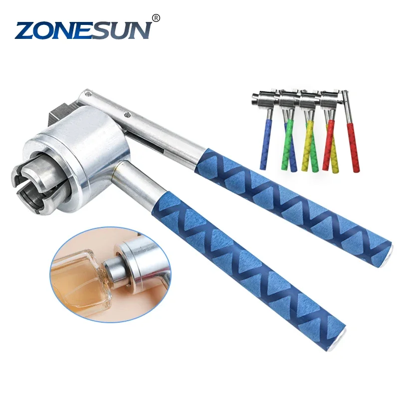 

ZONESUN 13 15 20mm Stainless Steel Manual Perfume Bottle Spray Vial Crimper Hand Capping Crimper Seal Capping Tool