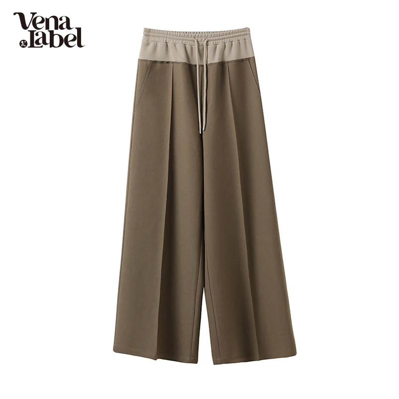 Брюки Vena женские с широкими штанинами модные штаны в стиле пэчворк Повседневная
