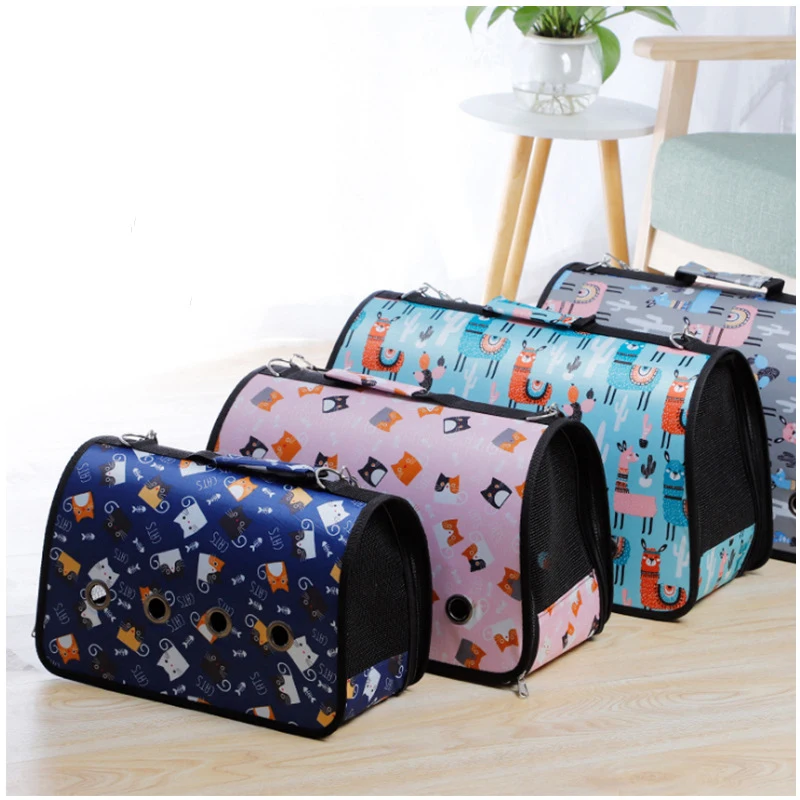 

Cat Bag Dog Bag Cartoon Foldable Breathable Portable One-Shoulder Messenger Outing Portable Pet Bag Space Bag