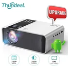 Мини-проектор для смартфона ThundeaL TD90 TD90W 1280x720P портативный, HD 1080P, Wi-Fi Android 9.0 OS 3D видео Домашний кинотеатр LED Поддержка AC3 Яркость 3200 Lumens поддержка Miracast Bluetooth-совместимый