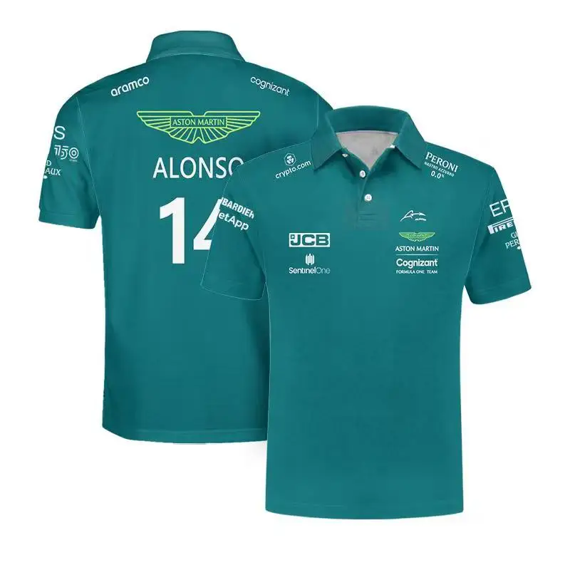 

Fashion Aston Martin F1 Team T-shirt Spanish Racer Alonso Hot Sale Size 14 Oversized Polo Shirt Size 18 Racer Stoll Same Style