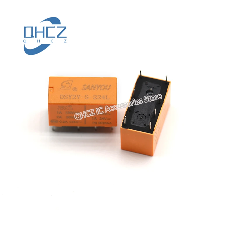 

10pcs/lot Relay DSY2Y-S-205L/212L/224L 5/12/24VDC DIP-8 2A 120V AC HK19F 4078