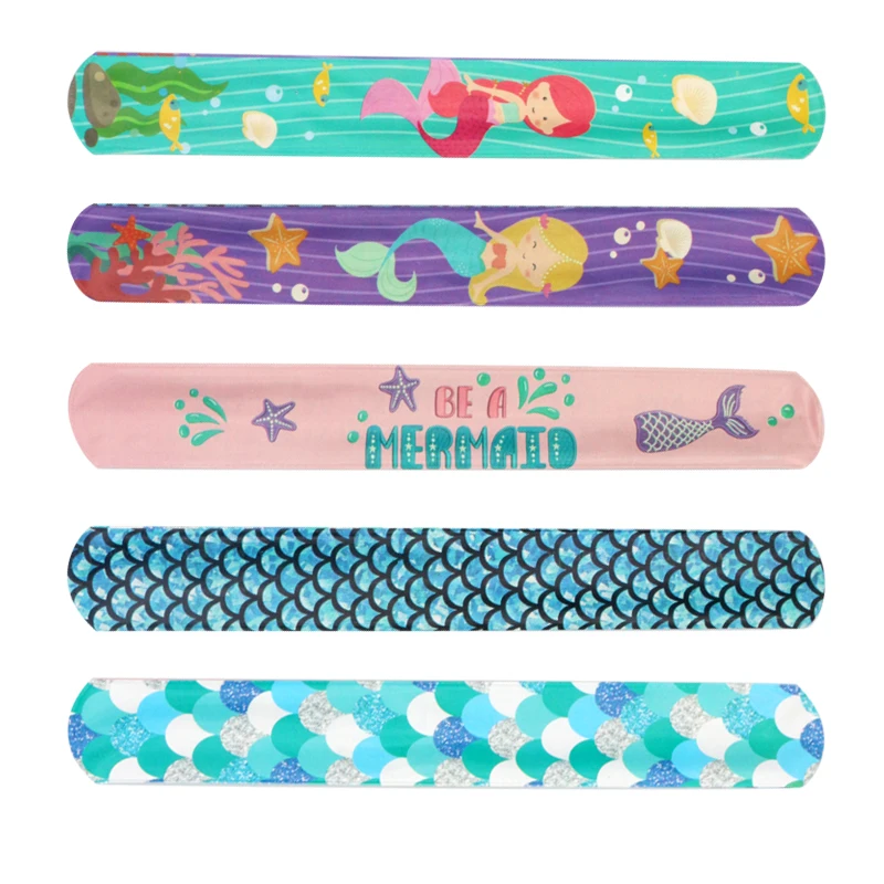 

6/10pcs Mermaid Unicorn Dinosaur PVC Bracelets Baby Shower Rings Jungle Animals Birthday Gift Festive Party Gifts Favor Supplies