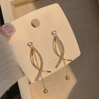 2022 new classic tassel pendant earrings simple needle korean womens jewelry temperament party earrings for women