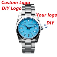 custom logo 36mm mens watch sport luxury sapphire nh35 automatic mechanical wristwatches waterproof luminous relogio masculino