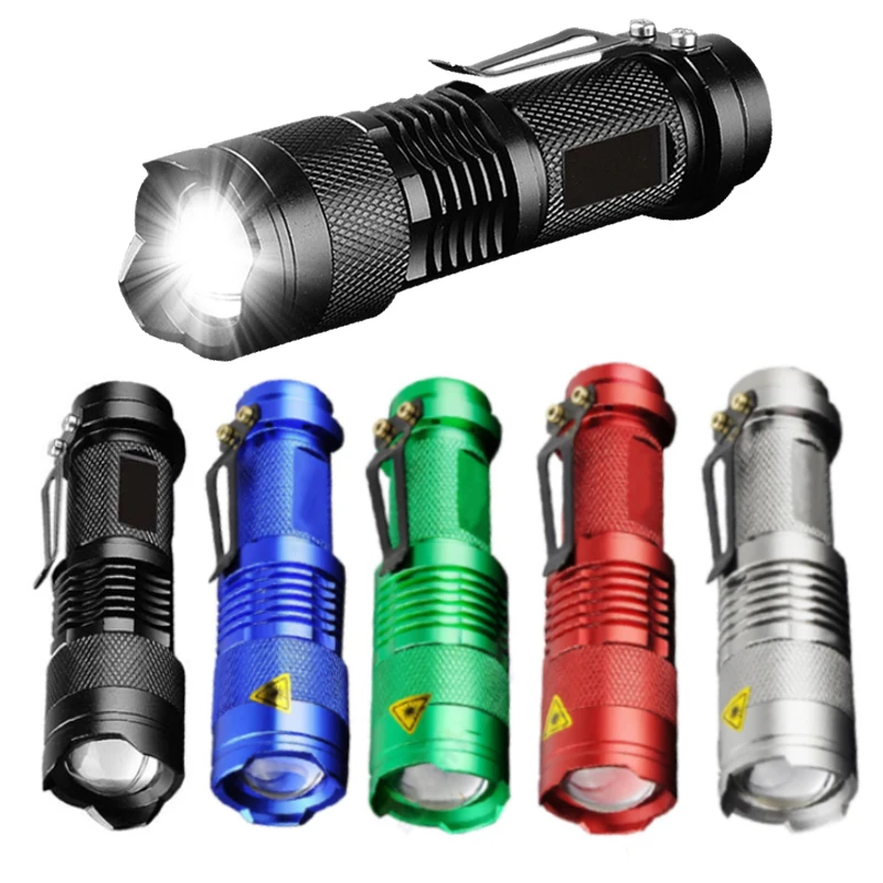 

Mini Flashlights Pocket Flashlight 3 Modes Zoomable Torch Tactical Flashlight Small Torch Outdoor Emergency Light 6pcs/Lot