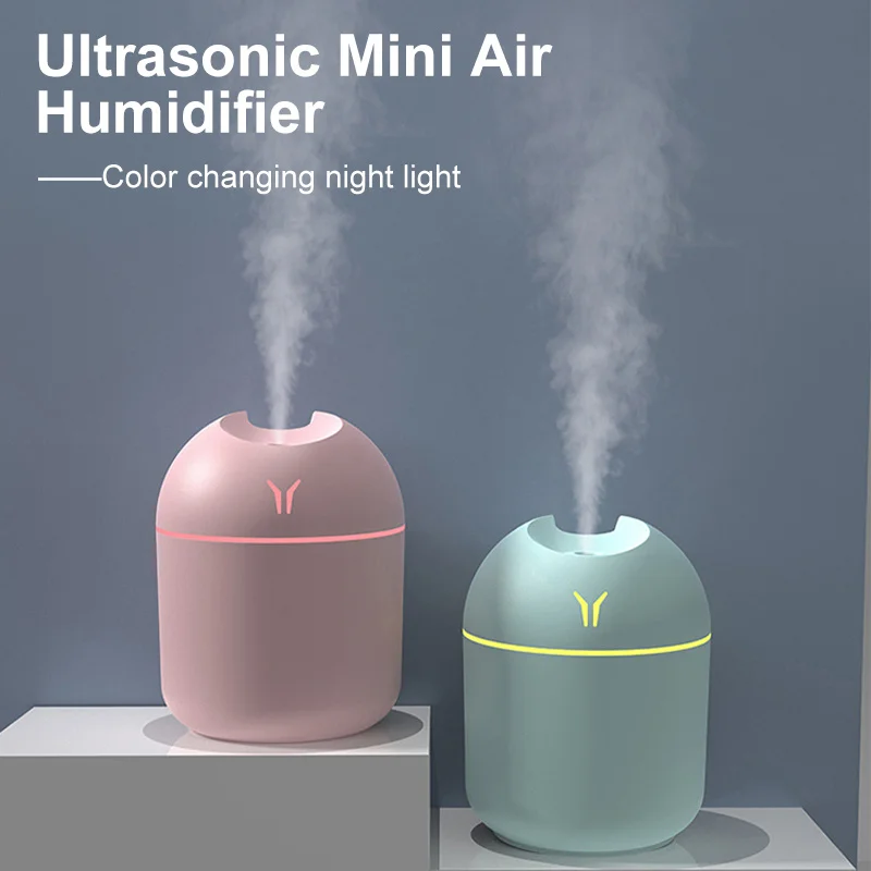 Led USB Air Humidifier Purifier Ultrasonic Electric Aroma Essential Oil Diffuser 250ml Nano Fog Mist Maker for Home Car Office