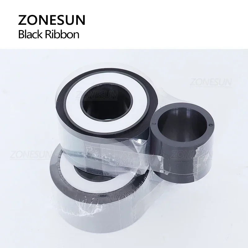 Фото Термолента ZONESUN для датировщика ZS-DC24A, 200 м, 1 комплект, черная №3