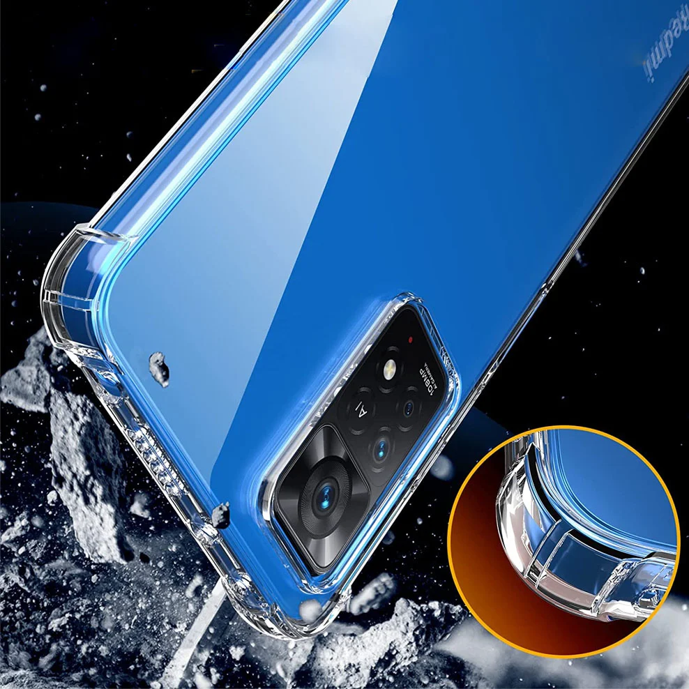 

Case for Redmi Note 11 Pro 5G, Xiaomi Note 11 S Phone Cases Redmi Note 11Pro 11S Shockproof Silicone Cover Redmi Note11 Pro Case