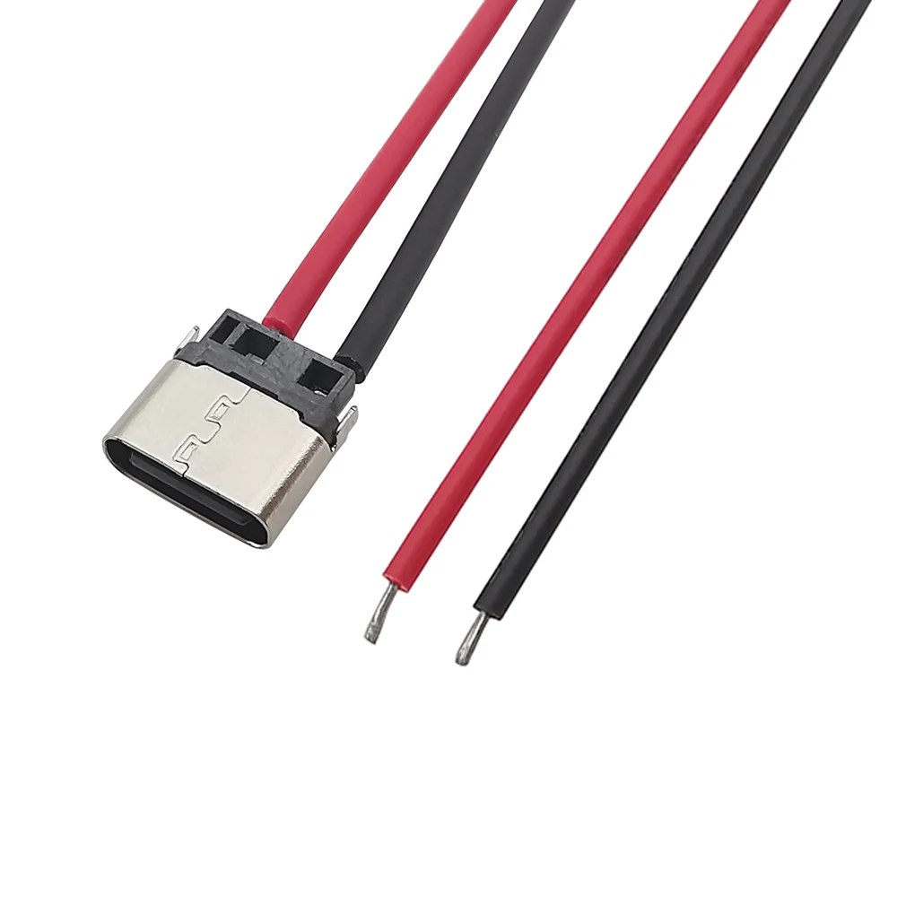

1/2/5 шт., USB Type-C 2-контактный разъем для кабеля