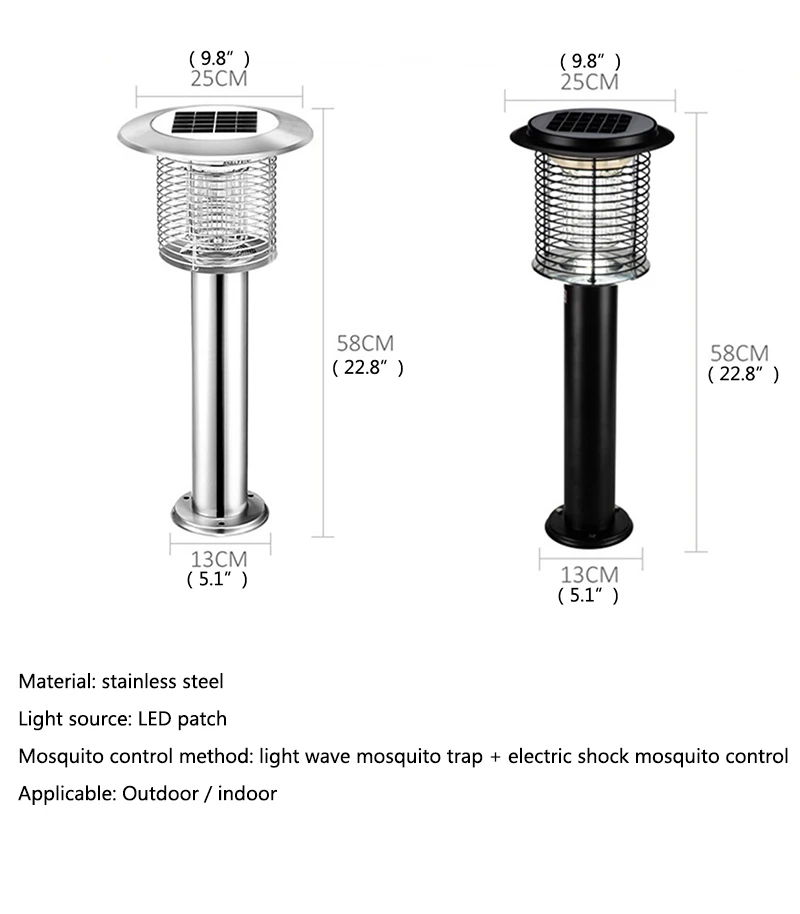 Уличная лампа на солнечной батарее для уничтожения насекомых водонепроницаемый
