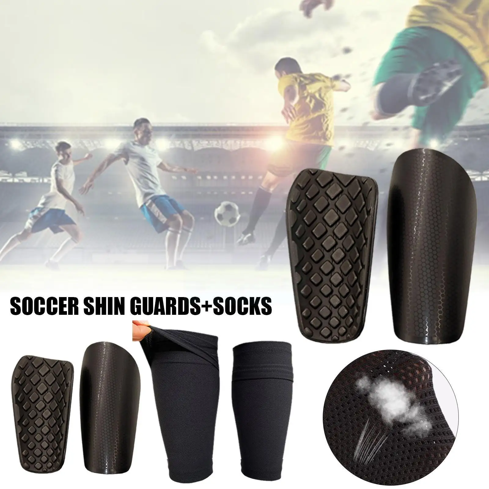 

Soccer Shin Guards Pads For Kids/adult Football Legging Shinguards Sleeves Protective Gear 1 Pair Size Xs/s/m/l Football Ki N7f9