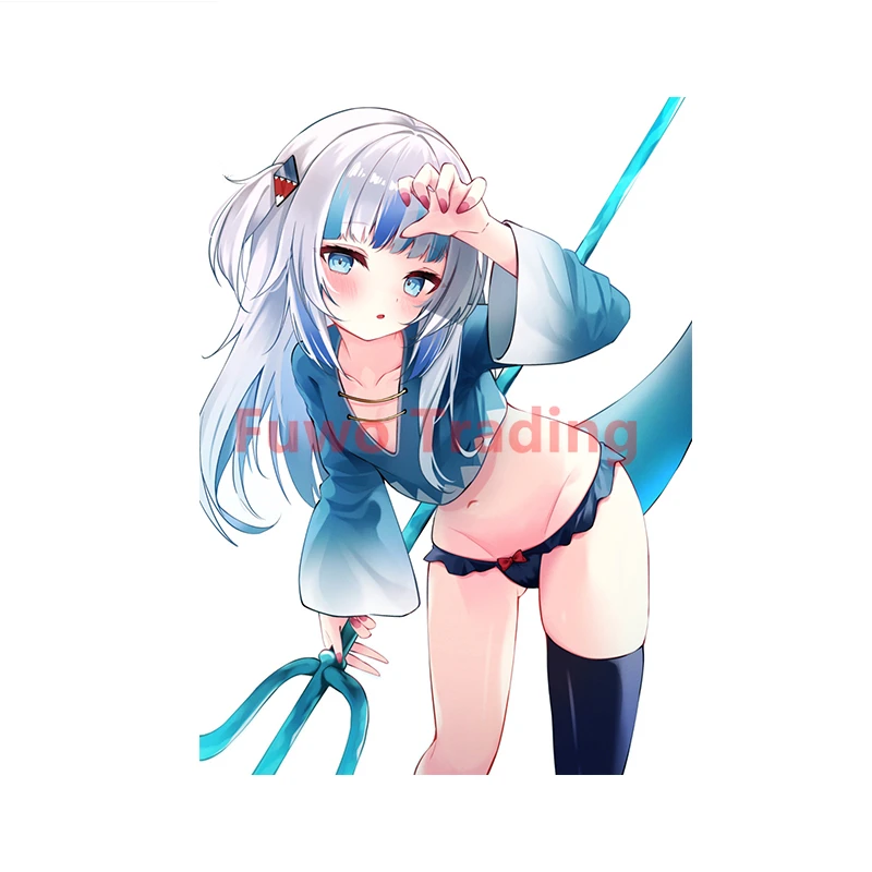 

Fuwo Trading Car Sticker Exterior Accessories Gawr Gura Hololive Car Sticker Creative Graphics Decal Waterproof Protector PVC