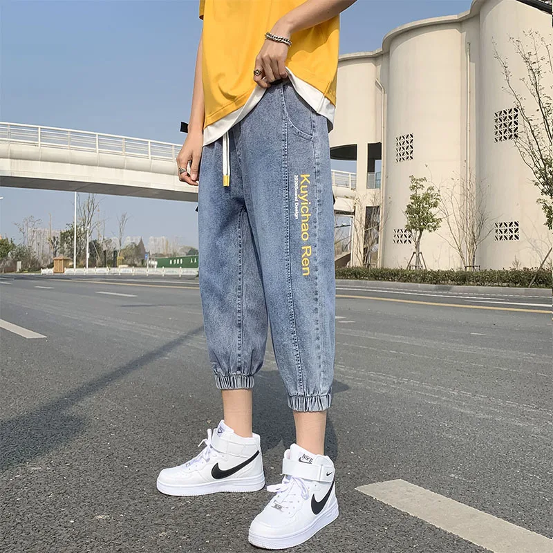 2022 Trend casual men's cropped pants For summer wear jean men's jeans
