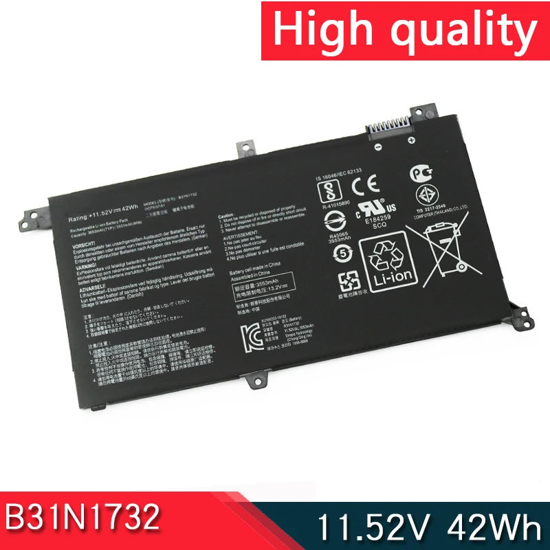 B31N1732 Аккумулятор 11 52 В 42 Втч для ASUS VivoBook X430FN X430UA X430UF X430UN X430FA X571G X571LH X571GT S14 S430F S430UA