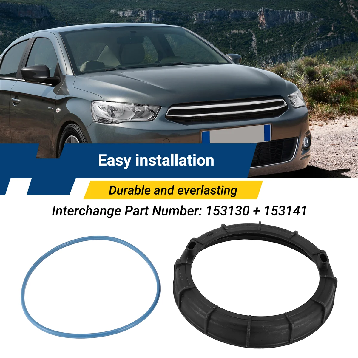 153130 153141 Крышка верхнего кольца насоса уплотнения топливного бака 9633283880 Для Peugeot