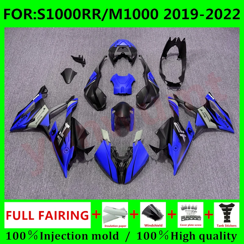 

Motorcycle Injection mold Fairing For BMW s1000rr M1000 2019 2020 2021 2022 Fairings bodywork S1000RR 19 20 21 22 set black blue