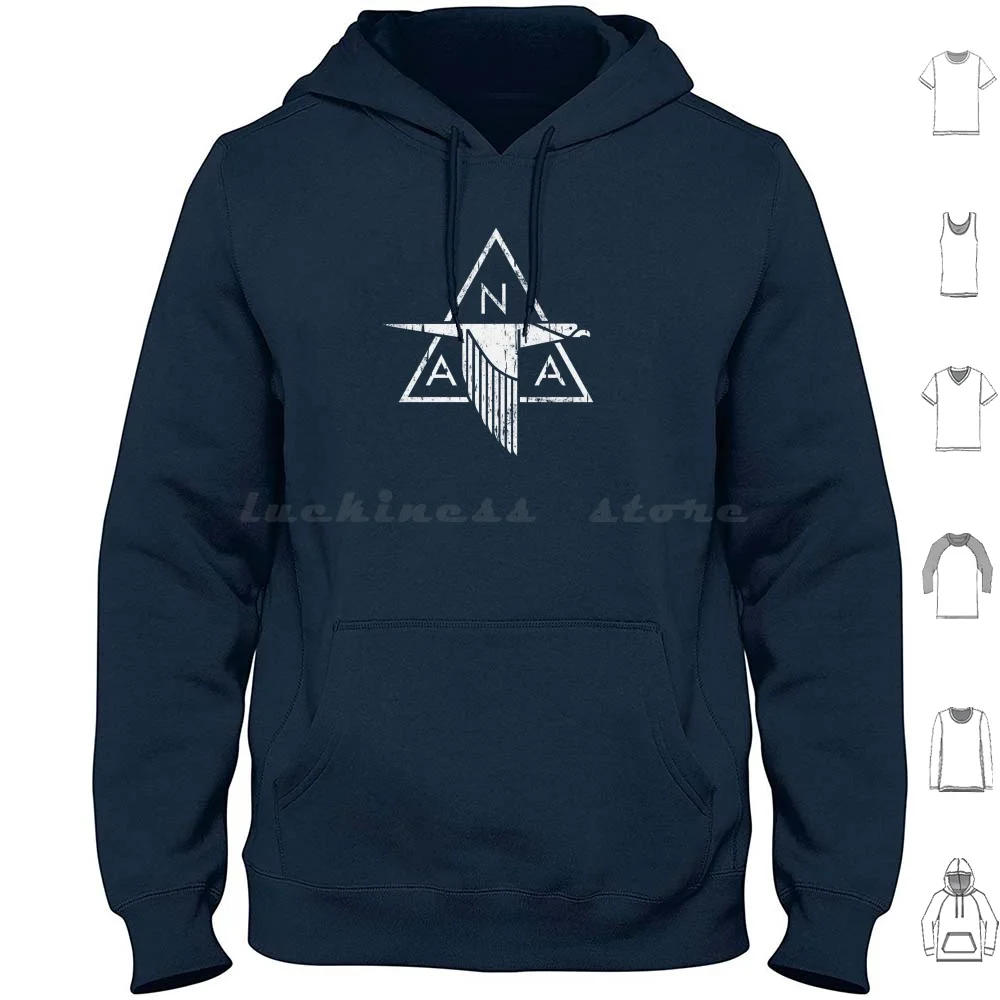 North American Aviation Ww2 Logo White Hoodies Long Sleeve Company Usaf Usa Icon