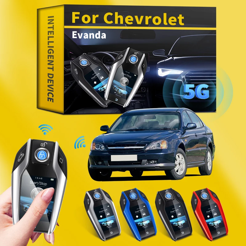 

For Chevrolet Evanda 2005-2021 Car Modified Smart Remote Car Key LCD Screen Accessories for Keyless-go Vehicle Smart Remote Key