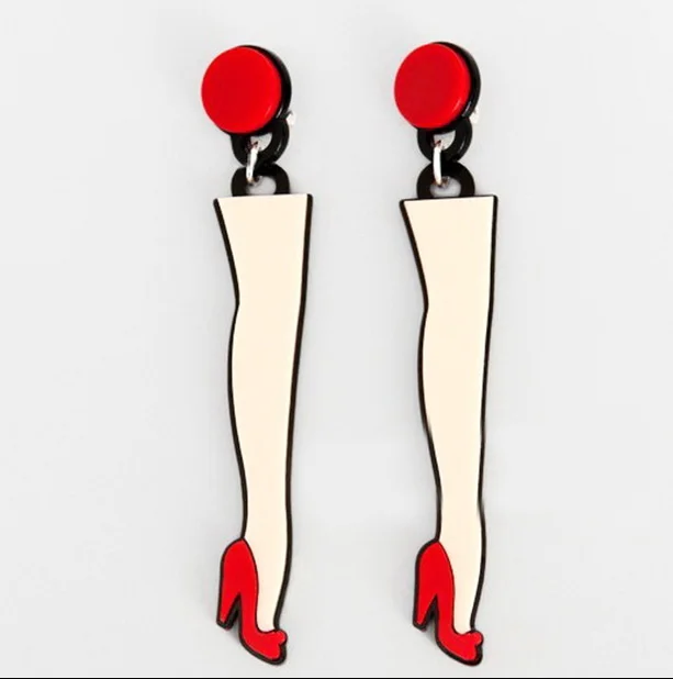 Стильные длинные акриловые серьги в стиле хип-хоп для женщин панк на высоком