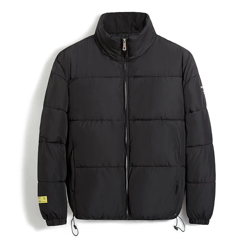 Parkas Men Down Jacket Thick Warm 2021 Winter Mens Casual Solid Parka Coats Windproof Slim Zipper Outwear Overcoat Cotton-Padded