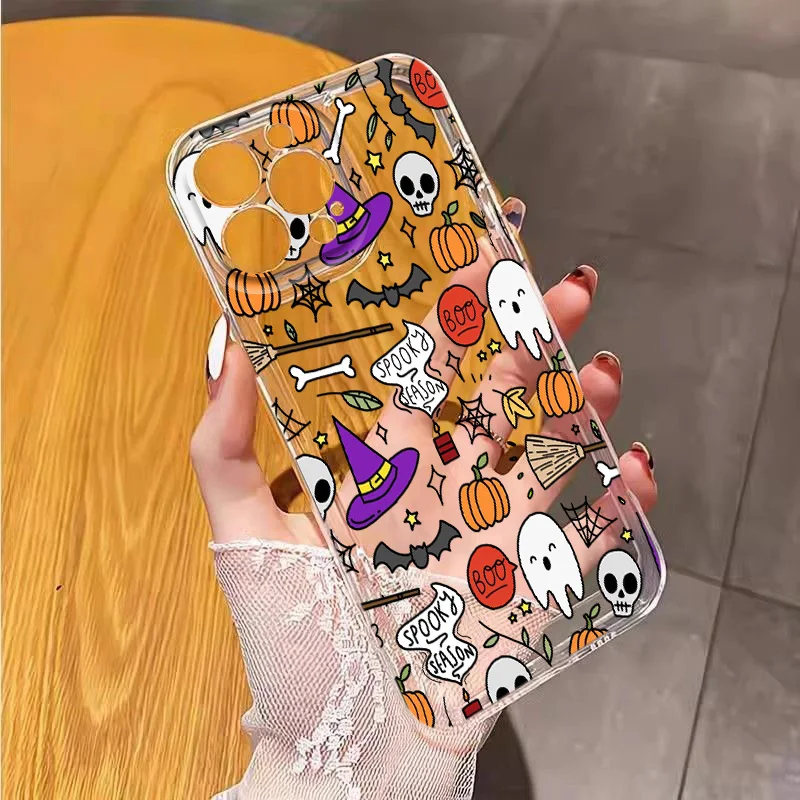 Элементы Хэллоуина для OPPO A16 31 5 53 55 60 72 76 78 92 9 97 98 2 92S K11 F11 Pro Прозрачный космический