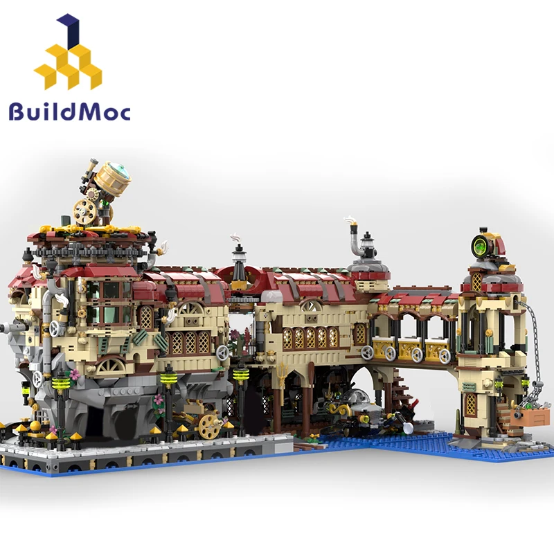 

Steam Powered Submersible Architecture Building Blocks Set BuildMoc Hinged Frame Engine Machine Science Bricks Toys For Kid Gift