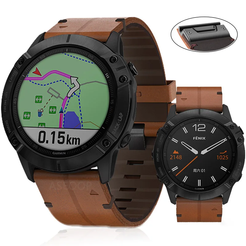 

Ремешок из натуральной кожи для наручных часов Garmin Fenix 6X Pro 6 7X 7