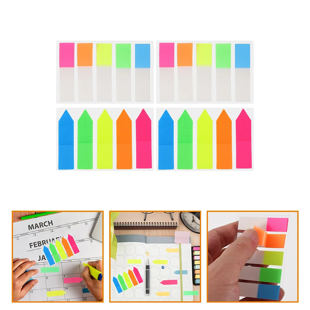 

4 Sets of Page Marker Self-adhesive Page Tabs Paper Page Tabs Page Marking Tool