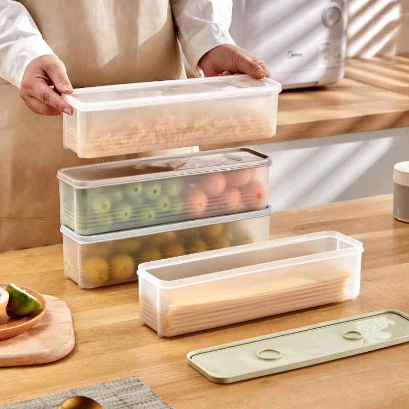 

Kitchen Noodle Spaghetti Container Household Cereal Preservation Storage Box with Cover Spaghetti Box Kitchen Food Container