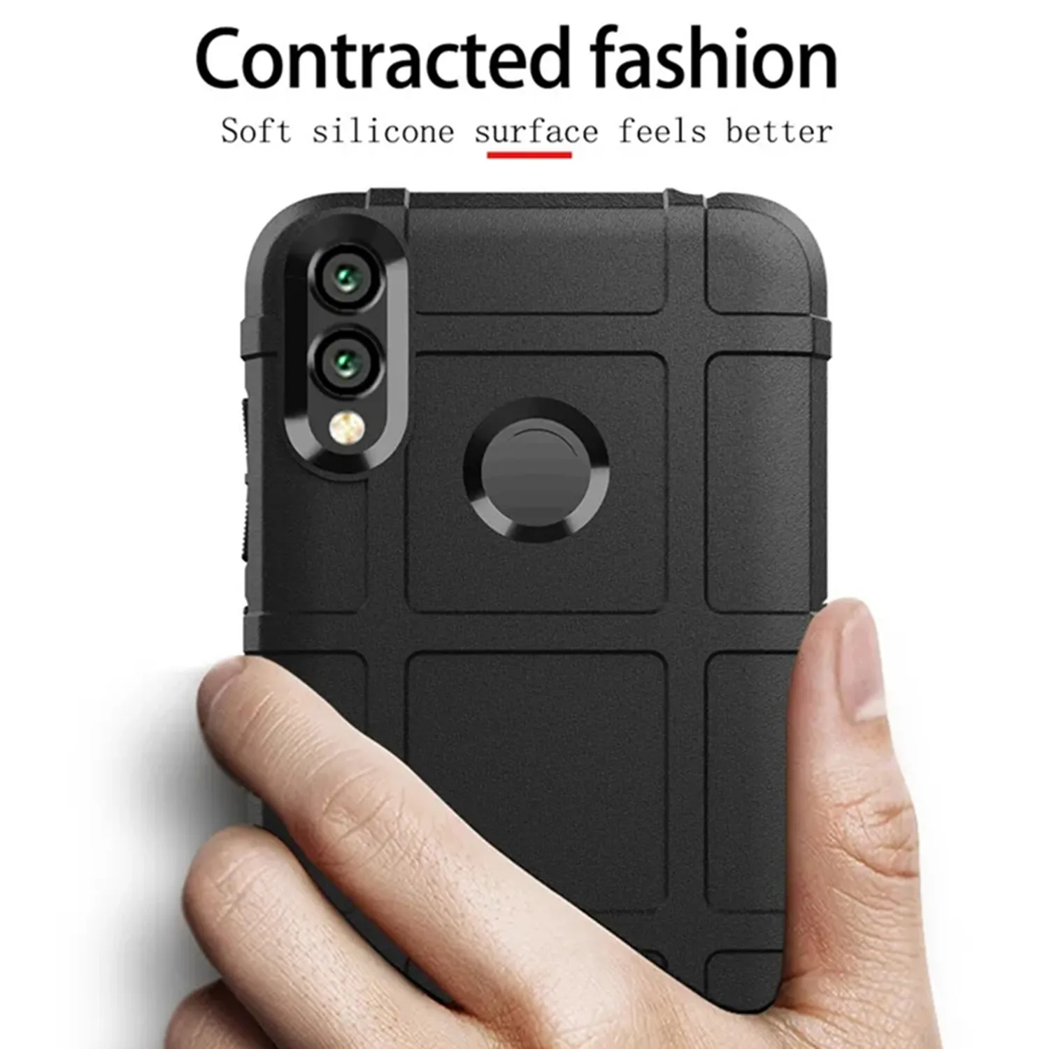 Корпус с мягкой защитой Honor 8C сейсмически - матовая задняя крышка для