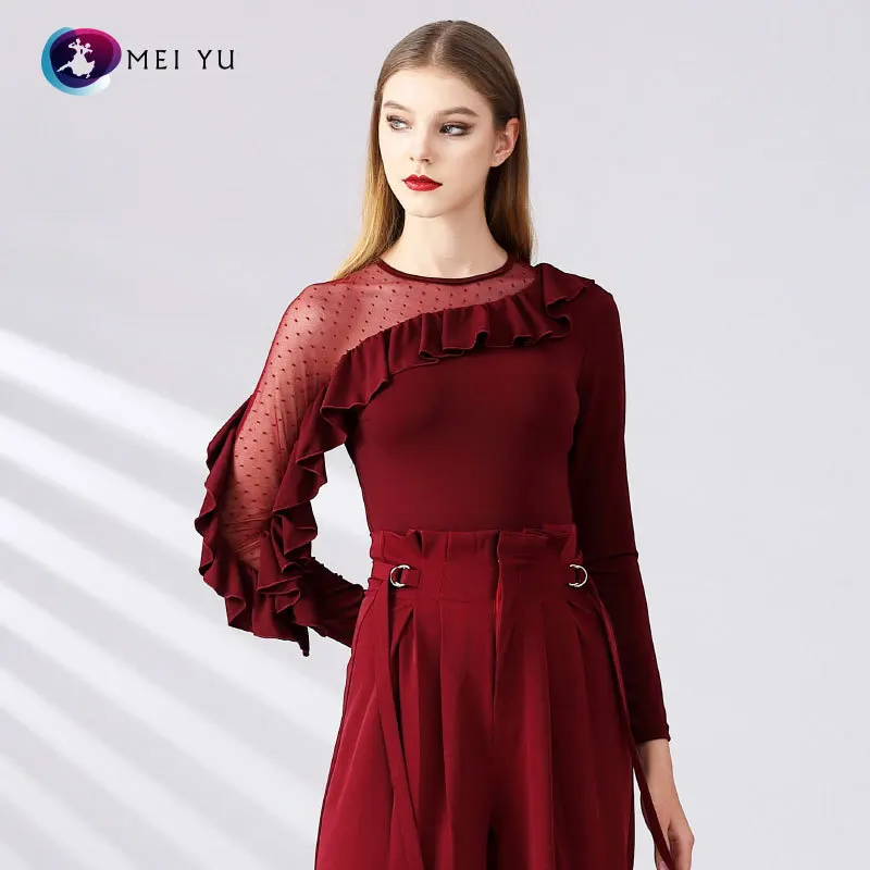 

1 шт./партия, Женский Топ для латиноамериканских танцев