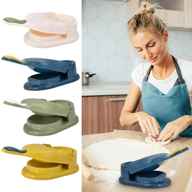 

New 2 In 1 Dumpling Wrapper Time Saving Mould Dough Press Maker Dumpling Skin Wrapper Kitchen Use Empanada Making Artefact