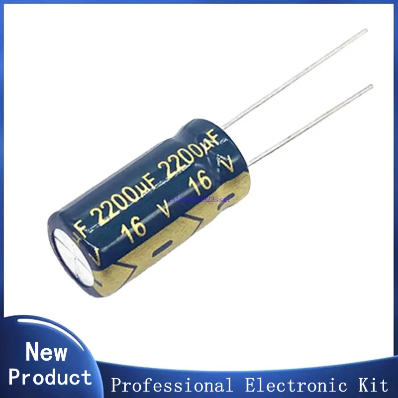 

5 - 100pcs/lot H202 2200uf 16V Low ESR/Impedance high frequency aluminum electrolytic capacitor size 10*20 16v 2200uf 20%