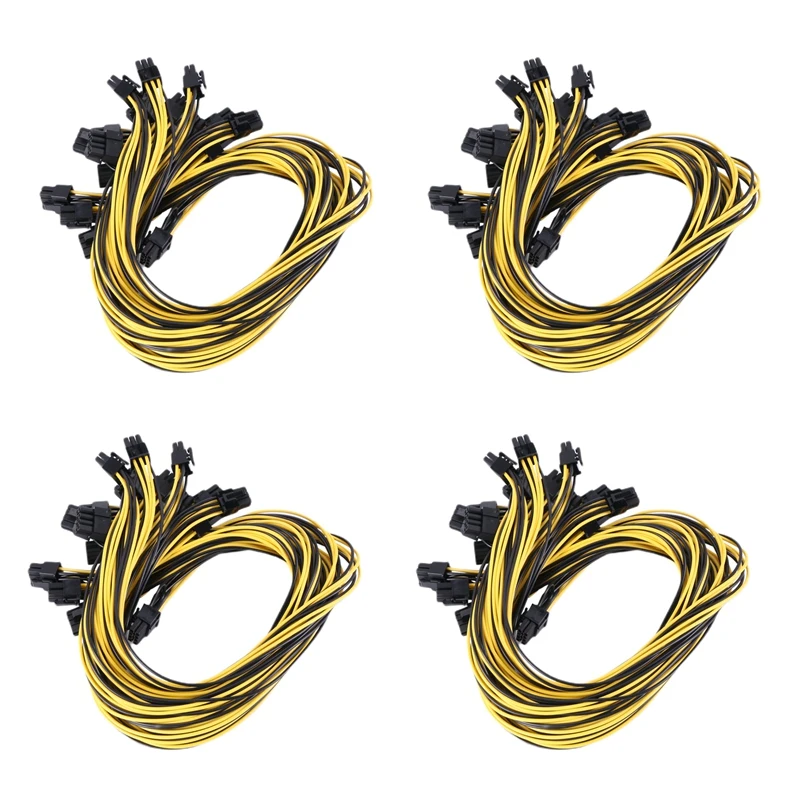 

40 шт., 16awg 6 Pin PCI-E до 8 Pin (6 + 2) PCI-E (штекер-штекер), силовой кабель для HP, Серверная коммутационная плата для майнинга