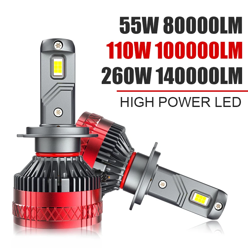 

3 Modes H7 LED Canbus Headlights H11 9012 HIR2 H8 H9 9005 9006 HB3 HB4 6000K 55W 110W 260W High Power PLUS Driver Auto Lamps