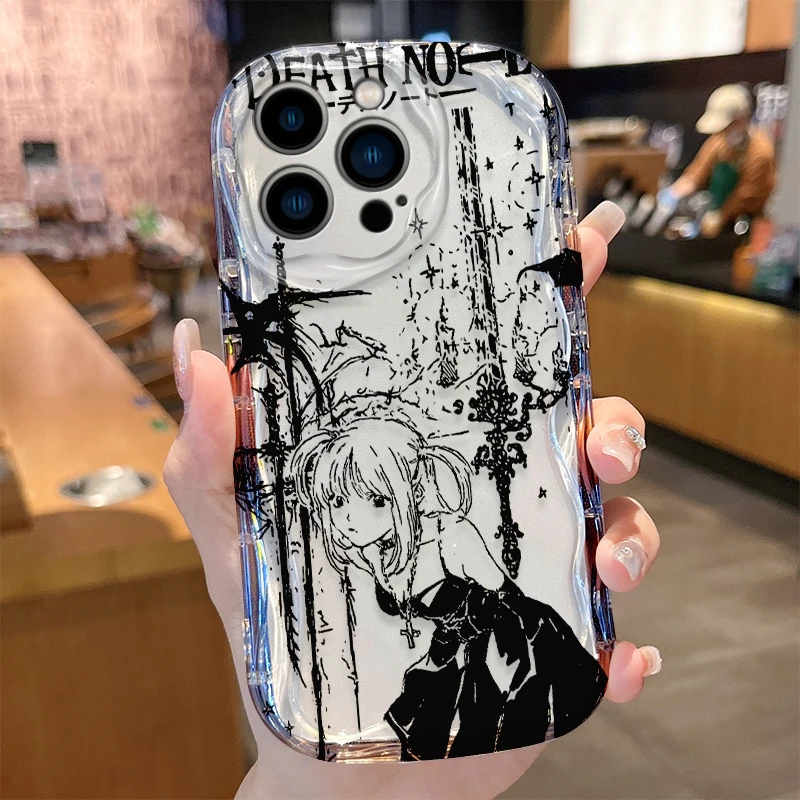 Фото Чехол D-Death N-Note Red Apple Ryuk Silhouette Wave для iPhone 17, 16, 15, 14, 13, 12 Mini, 11 Pro Max, 8, 7 Plus, силиконовые чехлы-накладки (Funda) №4