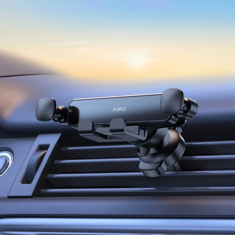 

D7WD Car Phone Mount Air Vent Clip Auto Lock Hands Free Cell-Phone Holder Mount Metal