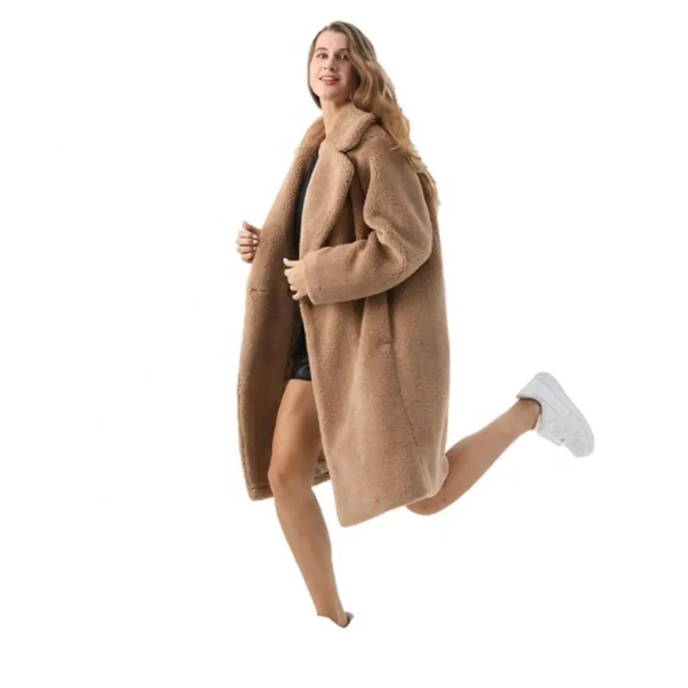 Fleece Real Fur Women Jacket Real Rabbit Fur Bomber Teddy Soft Lapel Fashion Coat Women Luxury Simple Thermal Real Fur Coats