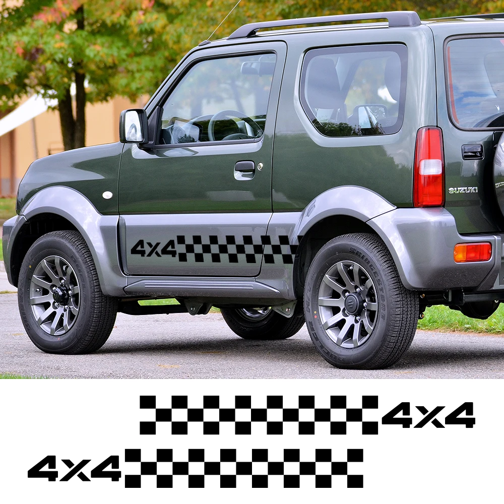 4x4 наклейки на боковые юбки автомобиля для Suzuki Jimny ORV Автомобильная виниловая пленка «сделай сам» графические переводки для гонок спортивные аксессуары 4x4 наклейки на боковые юбки автомобиля для Suzuki Jimny ORV Автомобильная виниловая пленка «сделай сам» графические переводки для гонок спортивные аксессуары