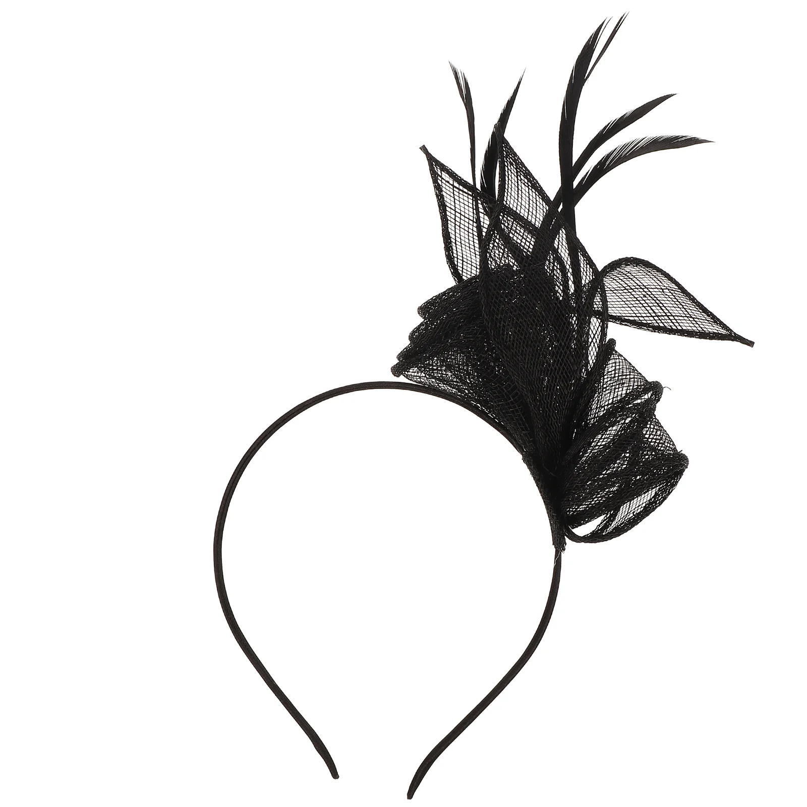 

Mesh Headband Hat Fascinator Wedding Ladies Day Race Royal Ascot (Black)