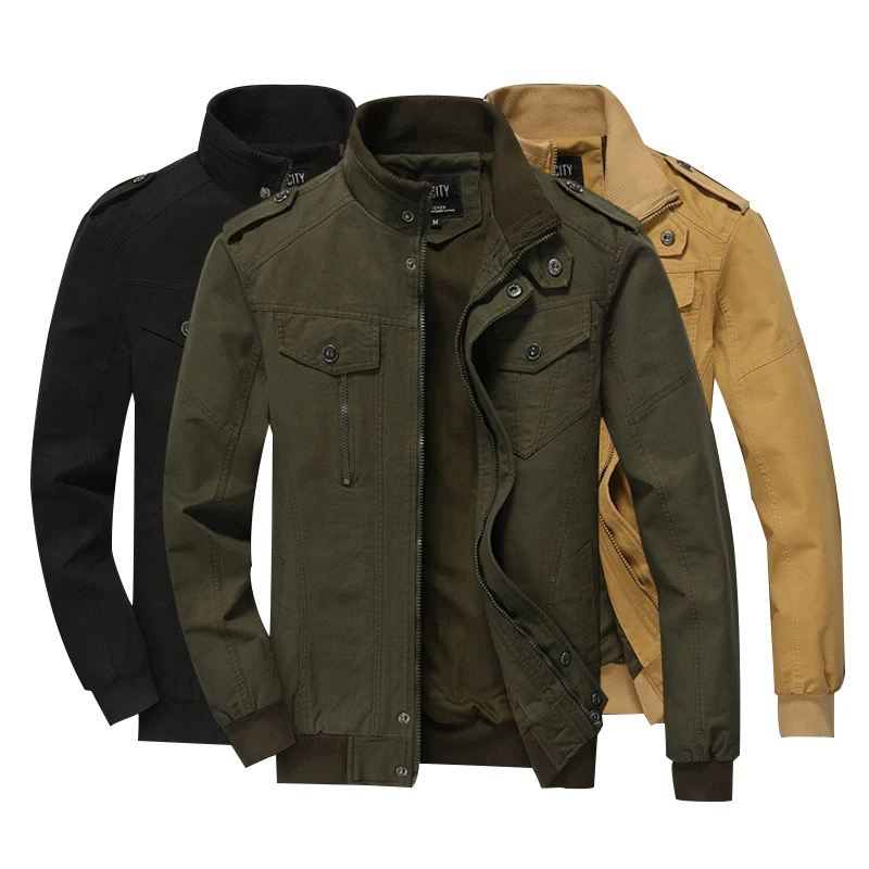 

Fashion Casual Jacket Coat For Men Cargo Combat Jacket Bomber Coat Army Top Tactical Military Men Short Outwear Winter Jackets