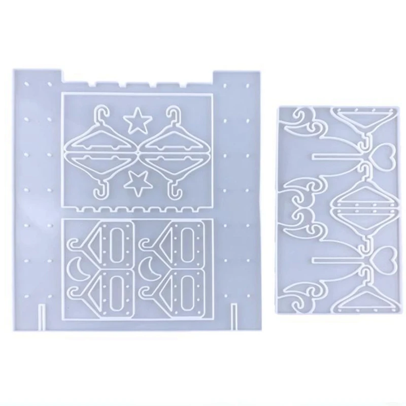 

2Pcs Earring Storage Rack Crystal Epoxy Resin Mold DIY Earring Rack Jewelry Display Rack Silicone Mould