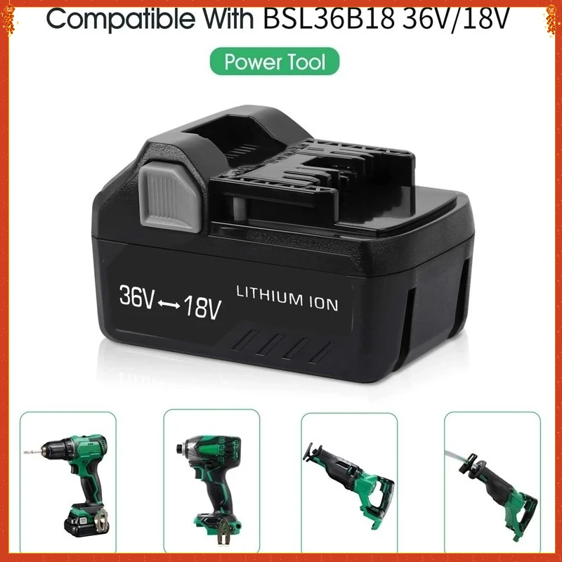 Аккумулятор 6000 мАч/8000 мАч 18 В/36 В для многовольтовой батареи Metabo HPT (Hitachi) 371751 М 372121 M