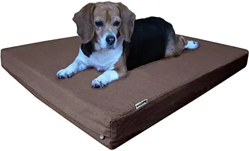 

Large Orthopedic Memory Foam Dog Bed for Large Dogs, Durable Denim Cover, Waterproof Liner and Extra Pet Bed Case, Fit 48"X3