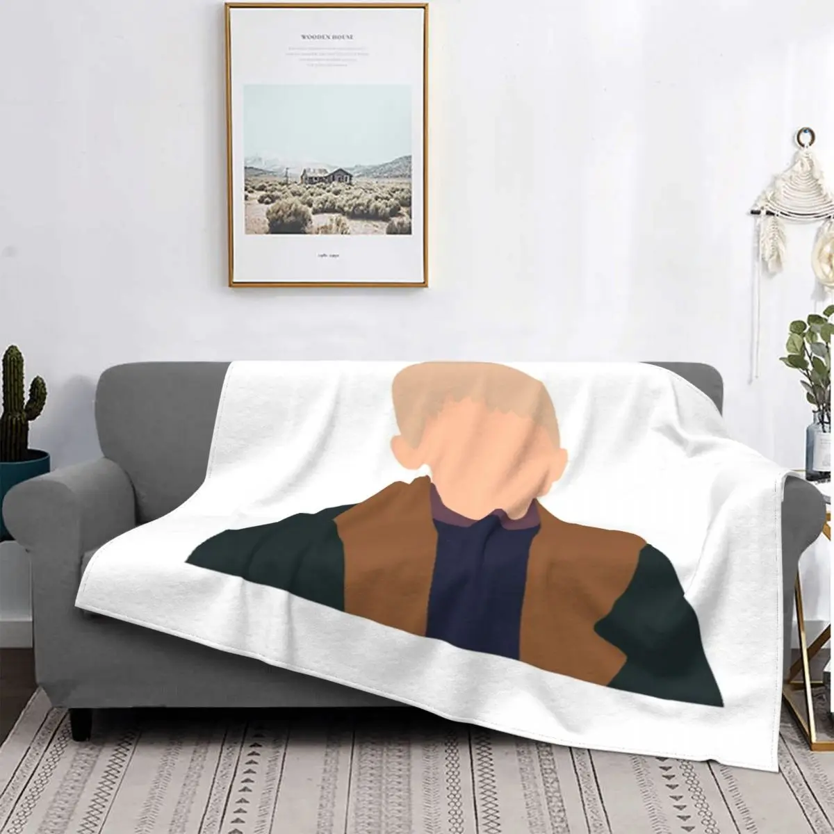 

Manta con capucha para el hogar, colcha de cama, alfombra a cuadros, toalla de playa, 2 unidades